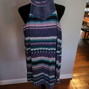 Girls size 10 High Neck Crocjet Swing Dress